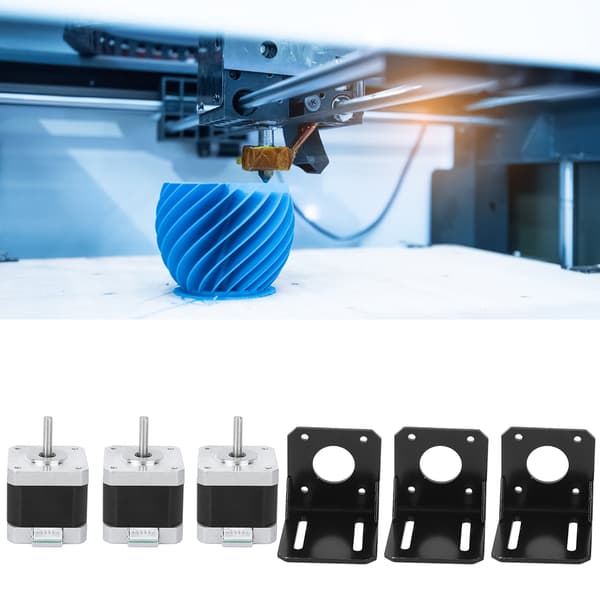 Stepper Motor Rustfrit Stål 4-leder Bipolar 3D Printer Tilbehør 40mm 42BYGHW609 12V