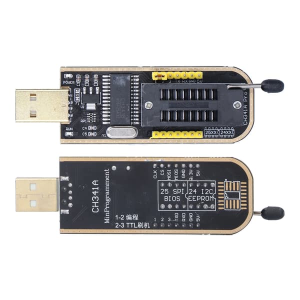 CH341A USB BIOS-programmørmodul EEPROM Flash-chip til fejlfinding og backup