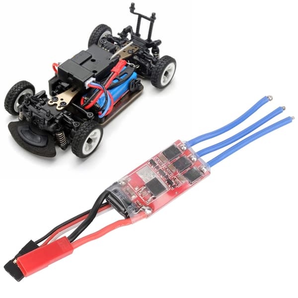 15A 2‑4S ESC Elektronisk Hastighedsregulator Tilbehør til 1/28 1/24 RC Bilmodel