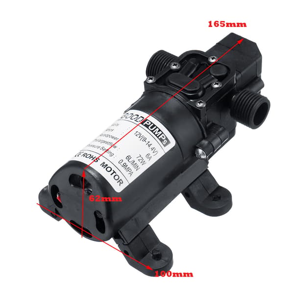 12V Högtrycks Automatisk Membranvattenpump Självsugande Pump Passar För Trädgårdsbil