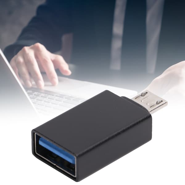 USB-Android-sovitin Micro OTG -muunninliitin tiedonsiirto latauslaite musta