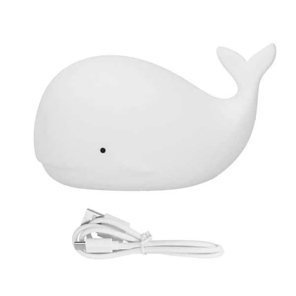 Valformad USB-nattlampa 1.3W 7-färgs silikon sänglampa för sovrum vit