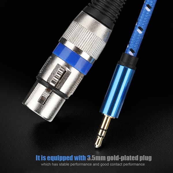 3,5 mm Stereo til XLR Hun Audio Kabel Stik Adapter Patch Ledning 3 Meter