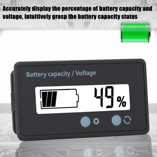 GY-6GS PCB HTN Vattentät Batterikapacitetsmätare LCD-display 12-84V Vit