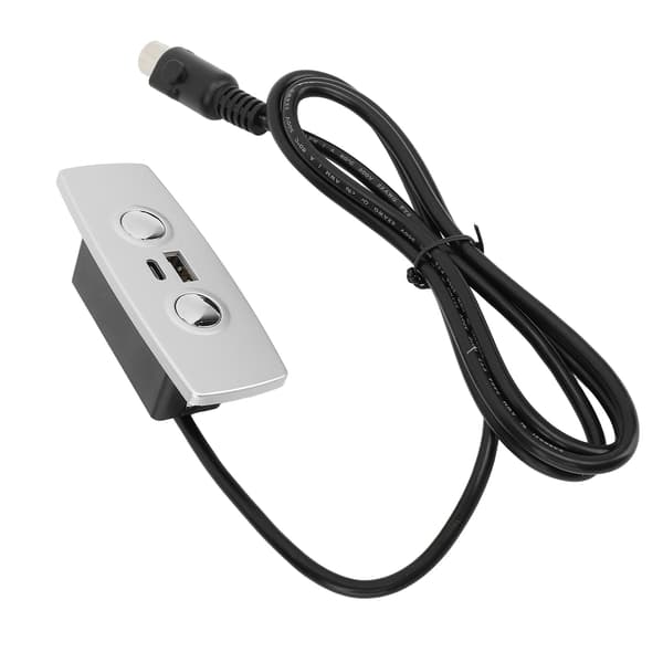 Byte av reclinerkontroll 2 knappar 5 stift USB Typ C Ström Elektrisk Lyftstol Soffa Handkontrollbrytare