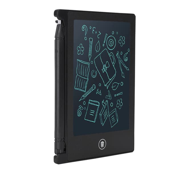 LCD 4,5 tommer ultratynd håndskrift tablet skrive tegne notesbogstavle til børn (sort)