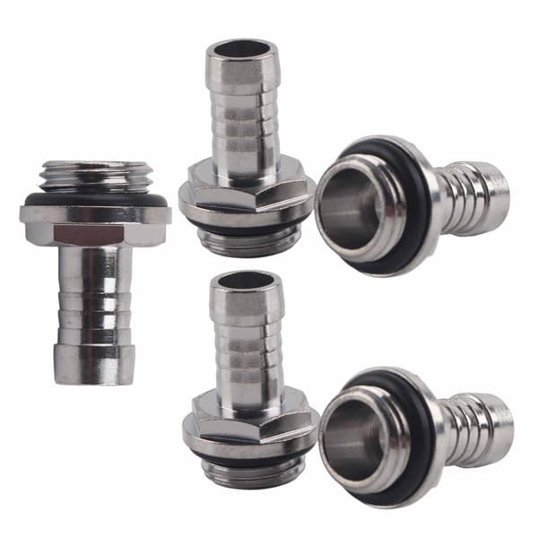 6 STK PC Vandkøling TwoTouch Fitting G1/4 Gevind Barb Stik til Rør 9.2mm