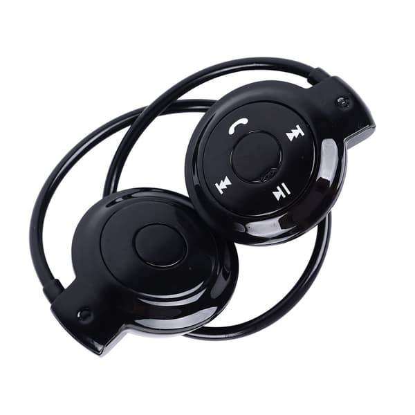 Bluetooth-hovedtelefon Klar HiFi-lyd Sammenfoldelig Trådløst Headset til Løb Sport Sort