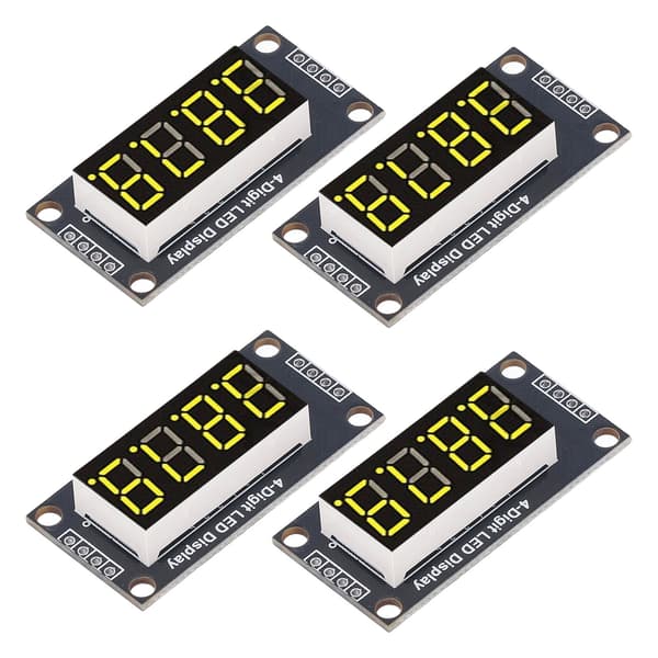 4-pack TM1637 0,36\" röd LED 4-siffrig 7-segments displaymodul digitalt rör för Arduino