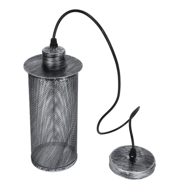 Retro Mesh Pendel Lampeskærm E27 Jernlampe til Bar Cafe Restaurant Sort