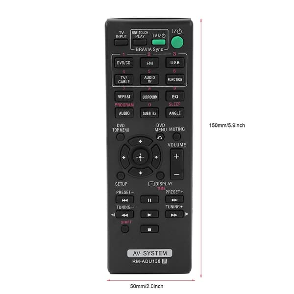 Fjärrkontroll Smart fjärrkontroll för Sony RM-ADU138 AV-system