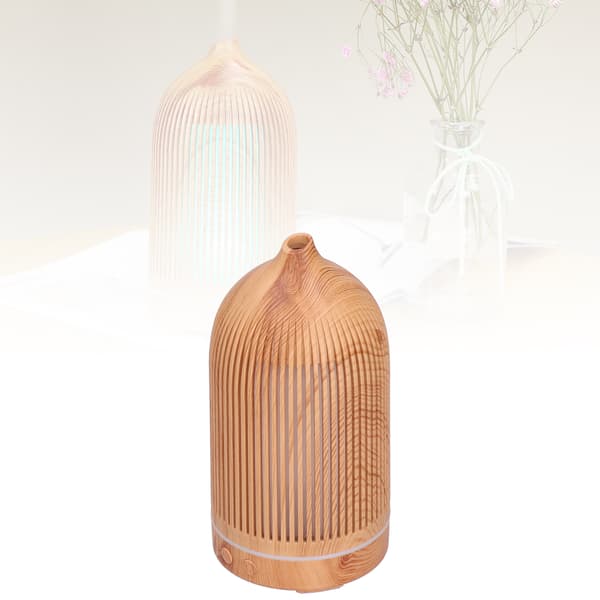 200 ml Mini Aroma Diffuser med Trækorn og Natlys USB-drevet Hul Befugter 5V