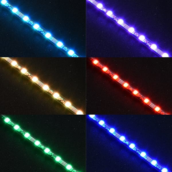 22 cm computer cylinder vandkølingstank lys virus reservoir LED rør lampe belysning