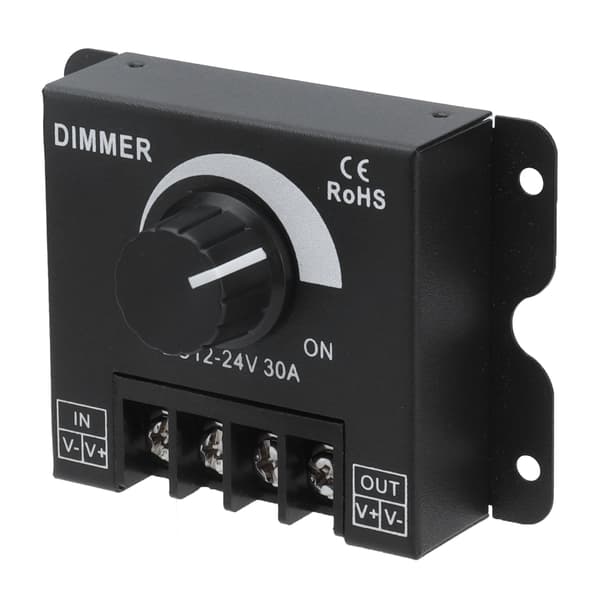 30A PWM LED-dæmper Unicolor Enkeltkanals Dæmpningscontroller DC 12V-24V til Strip Lights
