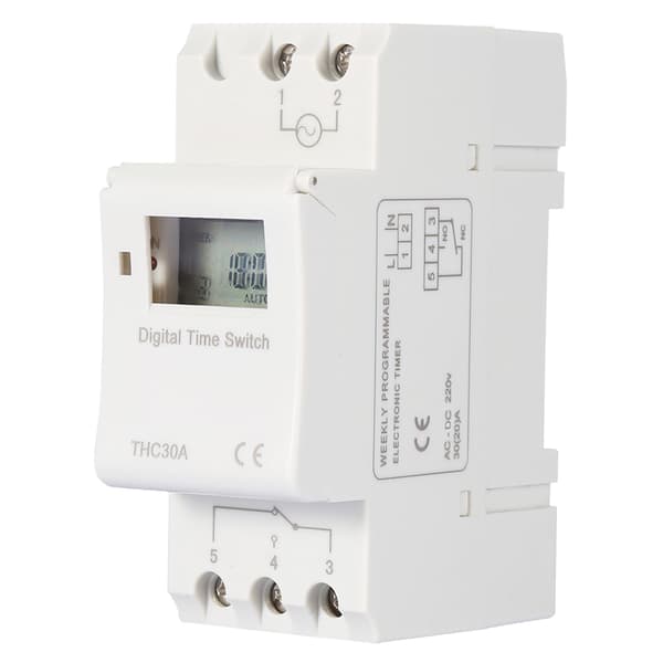 THC 30A Digital Timerbrytare Programmerbar Elektronisk Tidskontrollbrytare (220V)