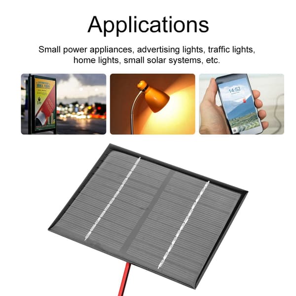 1.5W 12V Klass A Polykristallin Kisel Solpanel Krokodilklämma DIY Kit