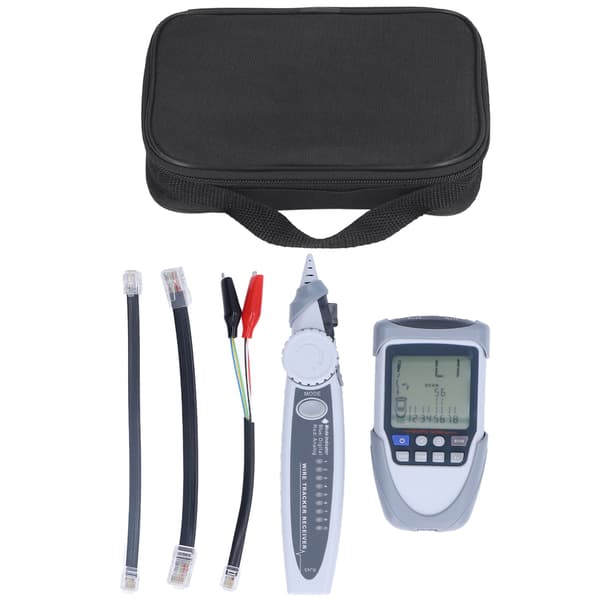 Netværkskabeltester LCD Digital Analog Multifunktion POE Wire Tracker Line Finder med taske