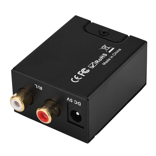 Digital Analog Audio Converter Optisk Fiber til Analog Digital Audio Afkodning