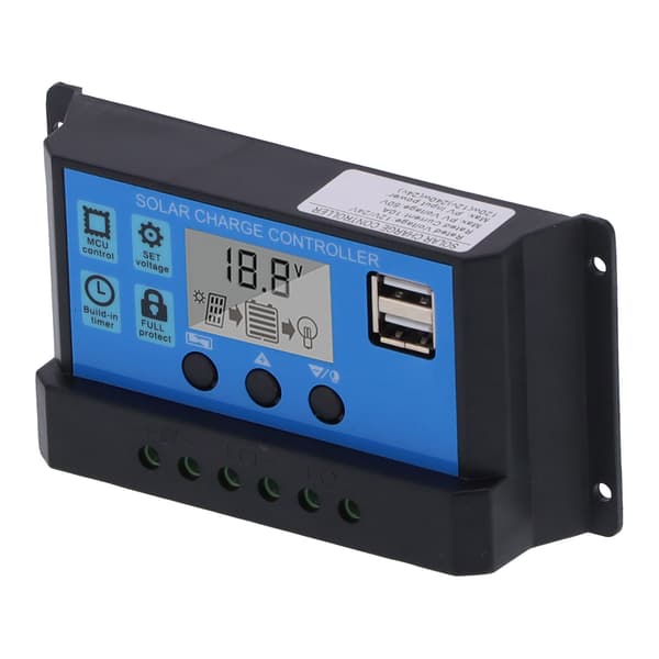10A 12V 24V 2-vägs MOS Solar laddningsregulator Solpanelregulator PWM 3-stegs batteriregulator