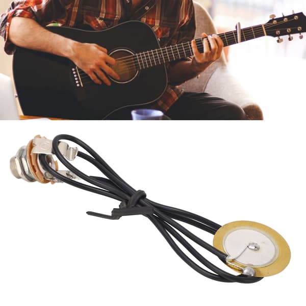 Gitarr Pickup Piezo Transducer Akustisk Jack Förkopplad Förstärkare Professionella Instrumenttillbehör
