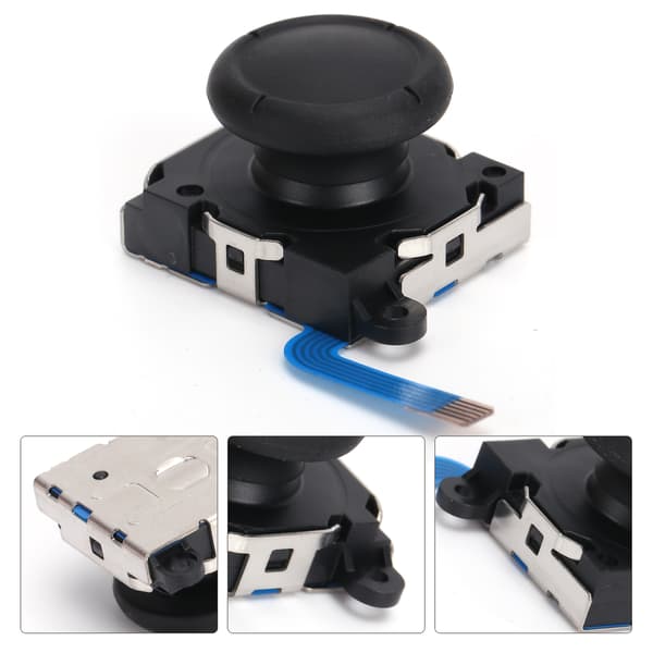 Analog Joystick Tommelfingerknap Modul Erstatning til Switch Joycon/Lite Controller Sort