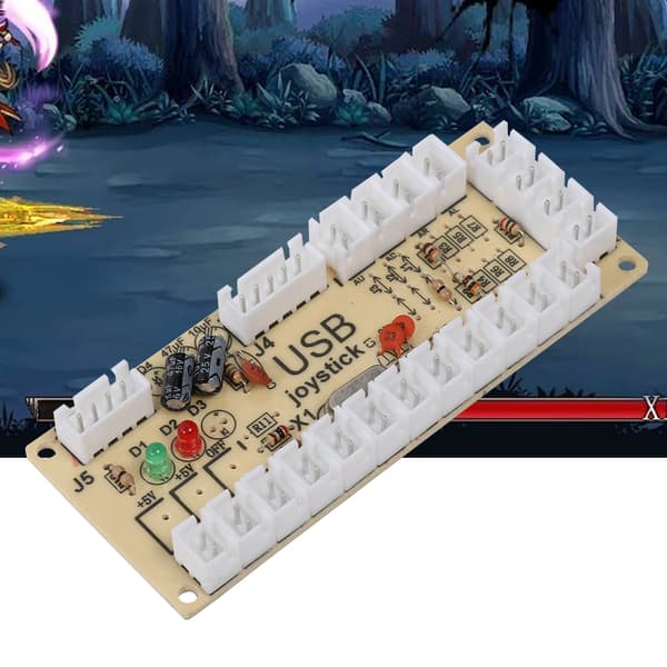 Arcade Game USB Encoder Knappkontroll för Raspberry Pi Värd PC Spelmaskin Svart CY-822A