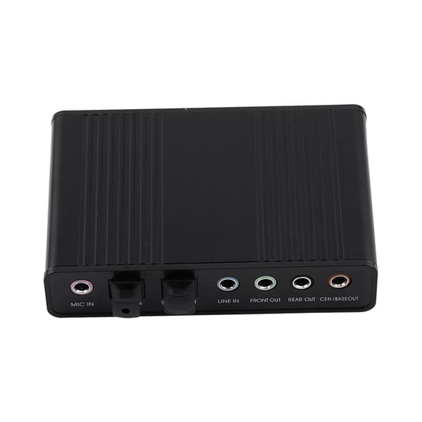 6-kanals lydkort USB ekstern digital optisk SPDIF lydudgangsadapter til pc