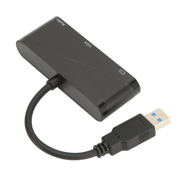 USB-HD Multimedia Interface 2-in-1 musta 1080P 60HZ 5Gbps USB 3.0-VGA-sovitin kokousviihteeseen
