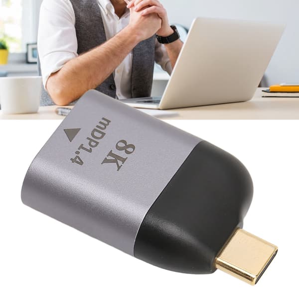 USB C - Mini DisplayPort -sovitin Pieni Plug And Play 8K 60Hz USB Type C Uros - Mini DP Naaras -sovitin