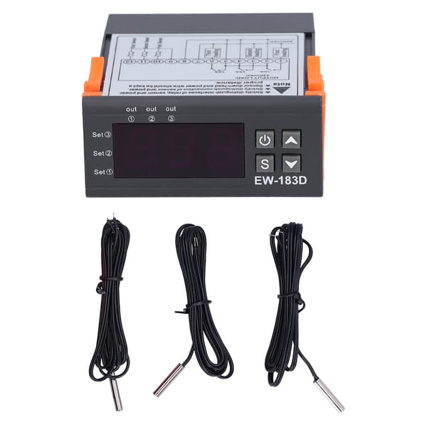 Digital LCD-termostat 220V HW-183D, justerbar temperaturregulator