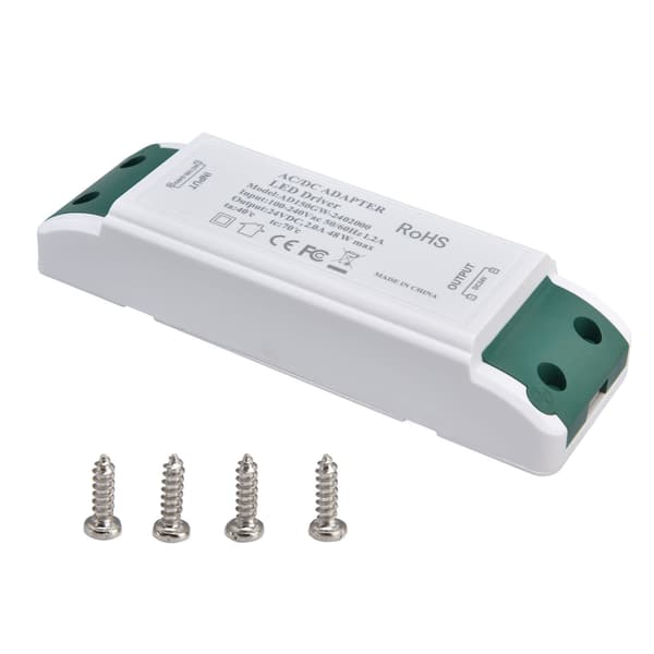 LED Transformer 24V DC 2A 48W Konstant Strøm LED Strømforsyning Driver til Hjem og Kontor AC100‑240V