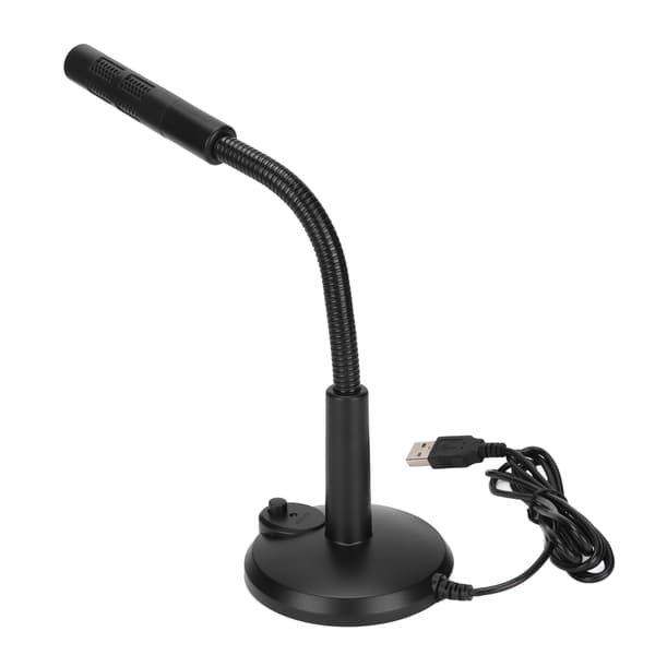 USB-bordmikrofon Plug and Play Omnidirektionel mikrofon til stationær computer med mute-knap til PS4, computer, bærbar computer