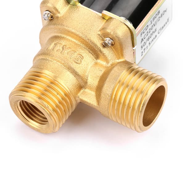 Mässing AC220V G1/2\" NC Pilotmagnetventil för vatteninlopp, 2-vägs, 1-pack