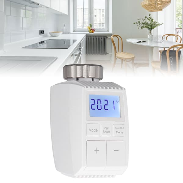 Intelligent Radiatortermostat Appkontroll Digital Temperaturregulator för Bluetooth för Tuya Smart Home APP (utan batterier)