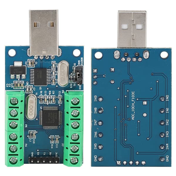 USB-interface 10-kanals 12-bit AD-sampling dataopsamling STM32 UART-kommunikation ADC-modul