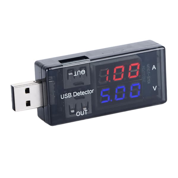 USB-testare, multimeter med dubbla skärmar, högprecisionsspänningskapacitetsmätare 3-20V 0-3A