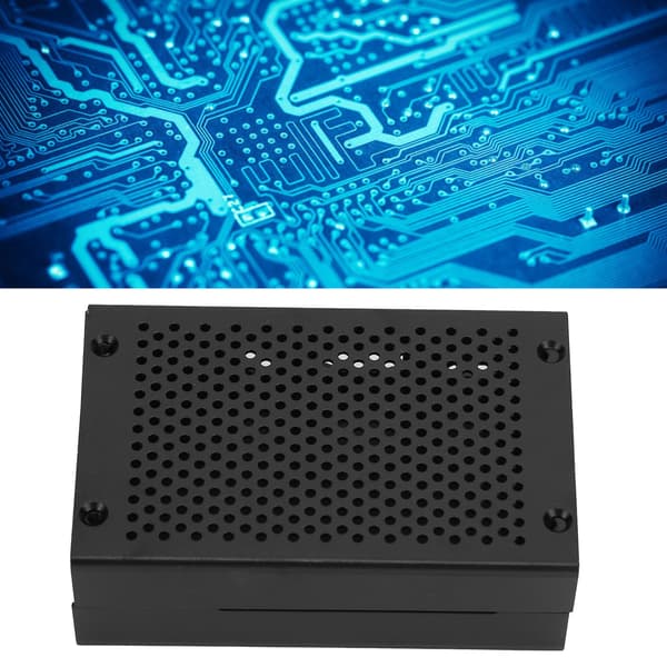 Beskyttelsesetui til Raspberry Pi 3 Hus Kabinet Aluminiumlegering med Køleventilator