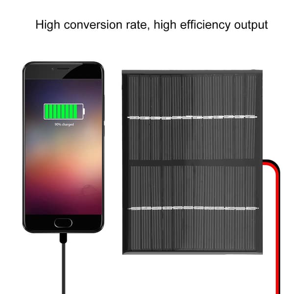 1.5W 12V Klass A Polykristallin Kisel Solpanel Krokodilklämma DIY Kit