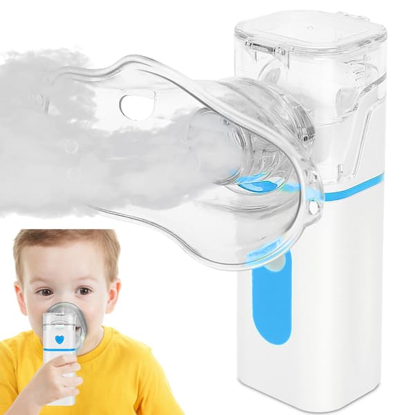 Ultralyd Bærbar Medicin Inhalator Atomizer til Børn og Voksne, Blå