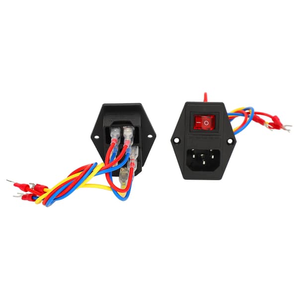 2 STK C14 Indgangsmodul 10A Sikring 6A 250V AC Vippekontakt Strømstik til 3D-printer