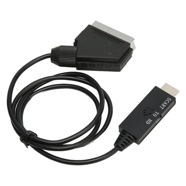 SCART til HD Multimedia Interface Konverter HD 1080P SCART til HD Multimedia Interface Adapterkabel til Lyd Video DC 5V