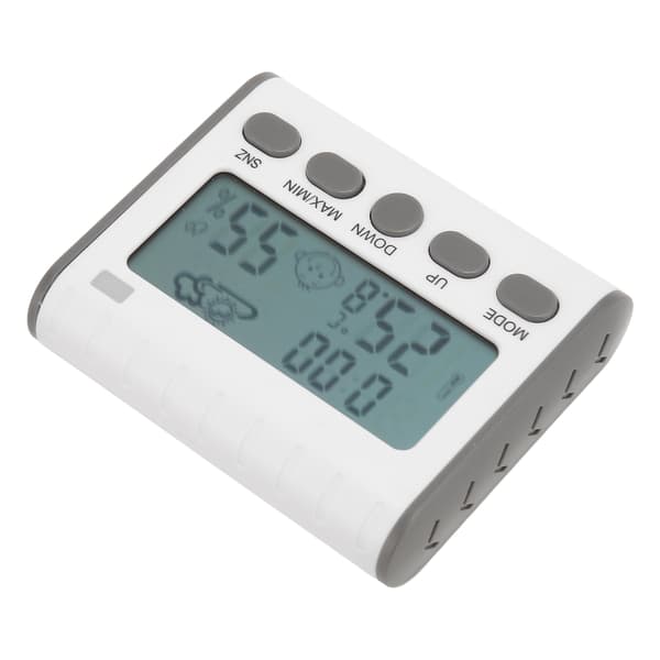 Termometer Hygrometer Klocka Digital Temperatur Fuktighetsklocka för Sovrum Studentrum Kontor