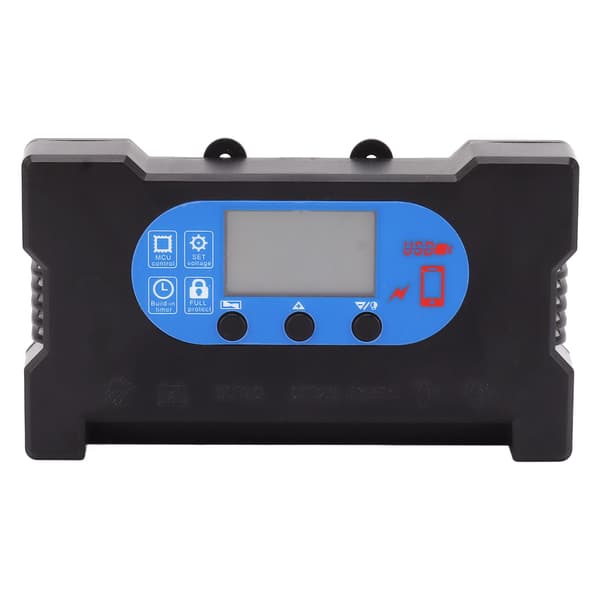 Solarkontroll Dubbel USB Typ C DC Snabbladdning Solcellsladdningsregulator Solpanelregulator 70A