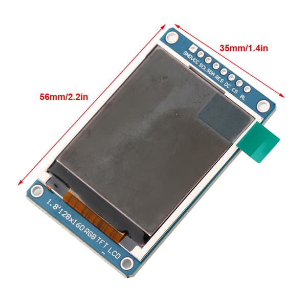 1,8 tommer TFT 128 x 160 farve LCD-skærm display controller modul