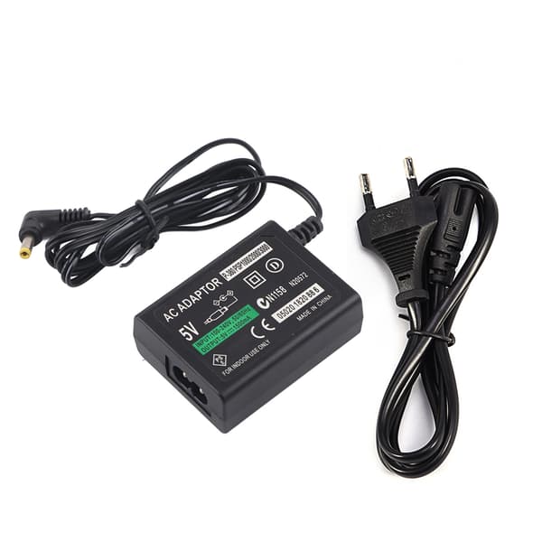 Vægoplader AC-adapter strømforsyningskabel til PSP 1000/2000/3000 EU-stik