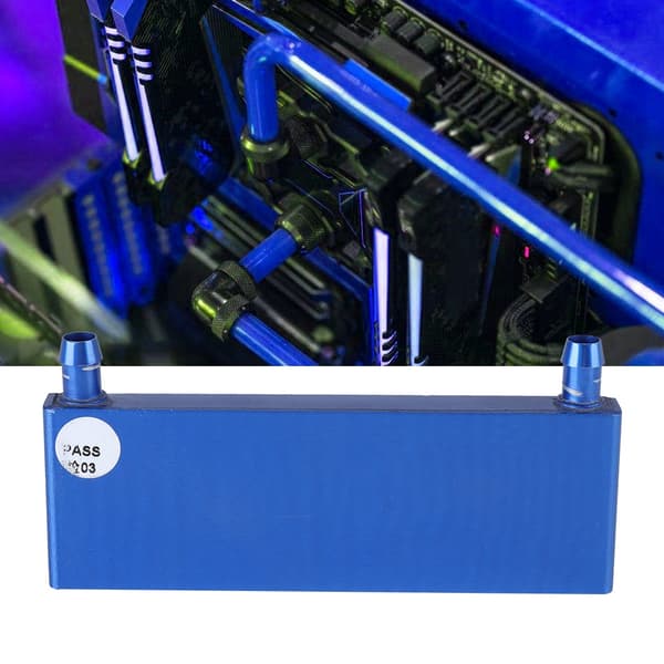 Vandkøleblok i aluminiumslegering til computer-CPU, industriel inverter-drev 40*120 mm blå
