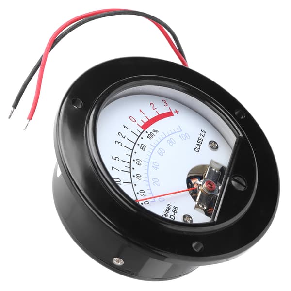 SD-65 Pointer VU-meter Retro Audio Levelmåler, Gult Lys, 65mm Panel Voltmeter