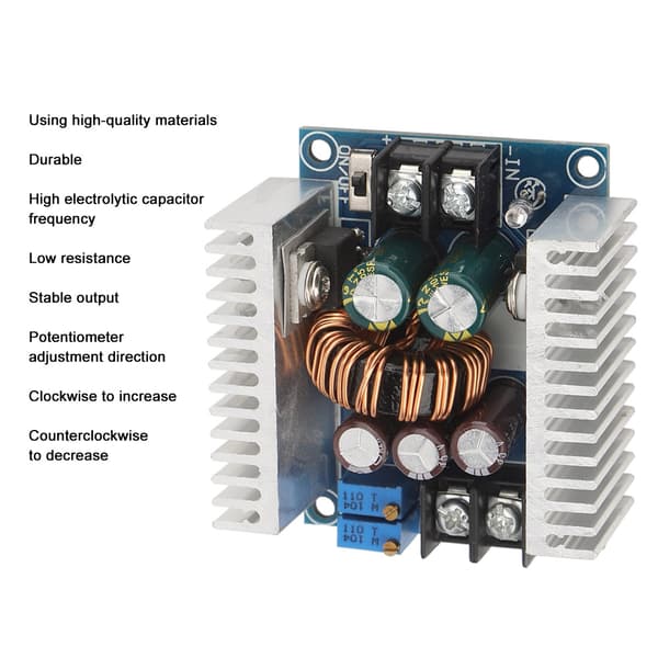 DC 20A Step Down Converter Modul LED Driver, Justerbar Spænding Strøm, Bilopladningsstrømforsyning