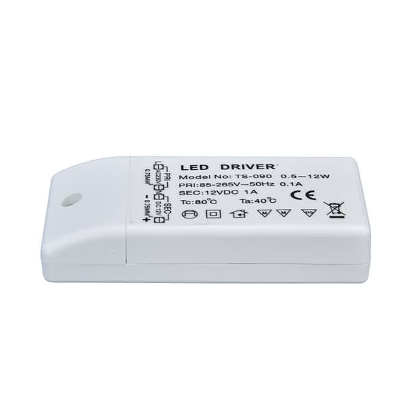 LED Driver 12W 12V DC 1A Strømtransformator LED Lampe Konstant Strøm Drev Strøm AC 85-265V