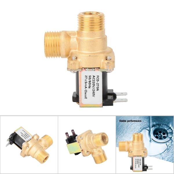 1/2\" NC Mässing Magnetventil AC220V Vatteninlopp Elektromagnetisk Strömbrytare